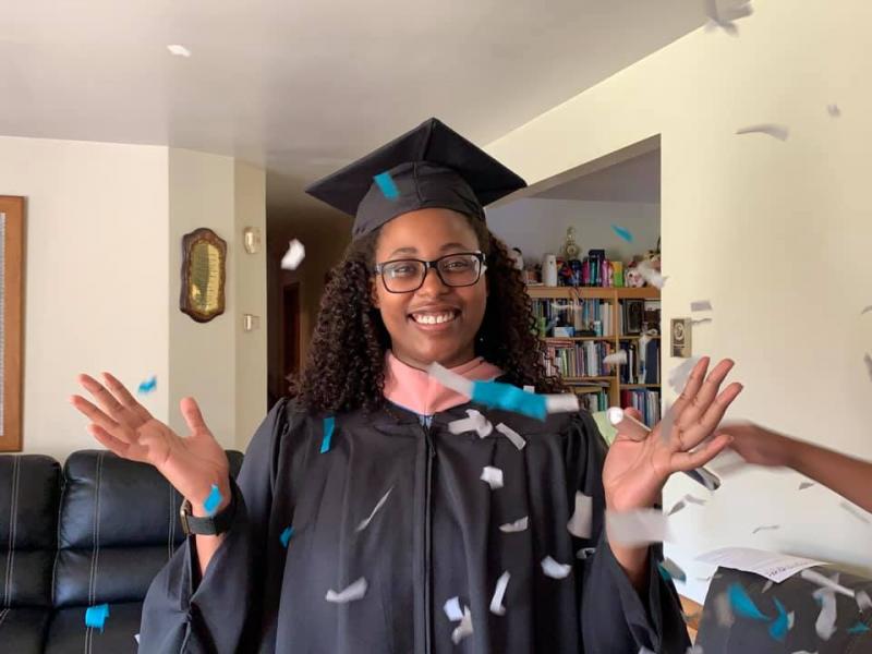 Tiara Duffy earns her master’s degree in Public Health. SUBMITTED PHOTO